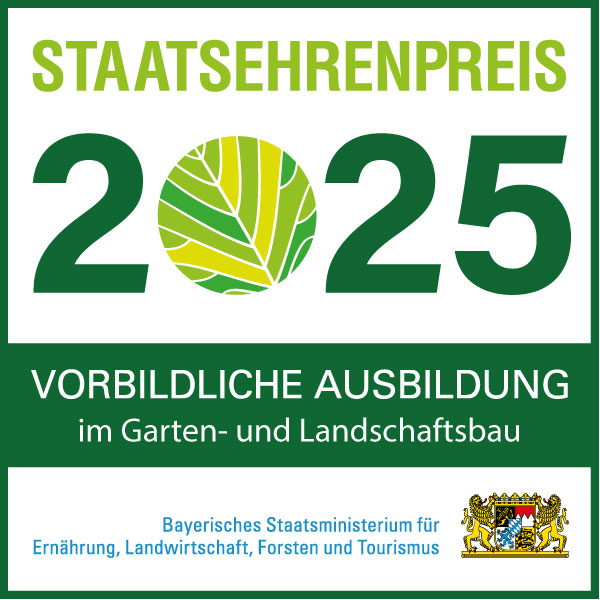 Staatsehrenpreis Bayern für Ausbildung im Galabau